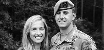 Sgt. Maj. Payne with his wife, Alison, shortly after her return from serving at St. Joseph's Hospital in Long Island, NY, where she helped care for patients during the COVID-19 outbreak between April and May 2020.