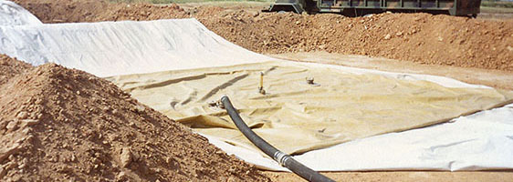 Once emplaced, the large 10,000 gallon fuel bags are ready to fill. The 528th SOSB FARP at Howard AFB used four of these bags during Operation JUST CAUSE.