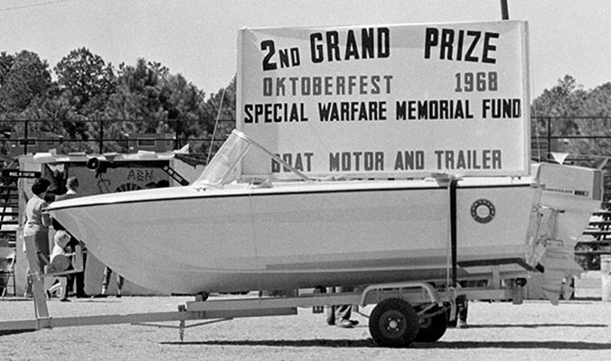 Boat and trailer raffle ticket prize
