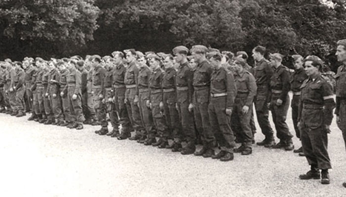 The BARDSEA operation was comprised of British, Polish, and American personnel organized into thirty, five-to-six-man teams. Here is the entire contingent in formation.