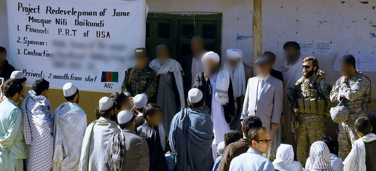 Ceremony marking the commencement of repairs on the mosque in Nili