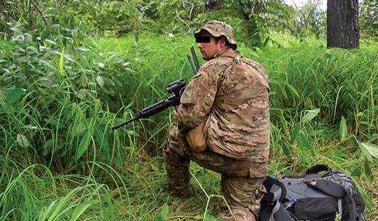 SSG Coverdale* on a presence patrol with a combined ODA/ partner force element.