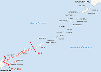 Map 1: Territorial disputes with Russia