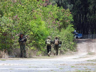 The patrols determined that the 'enemy' force had taken over an abandoned Nike Missile compound. They then planned for how to assault the location.