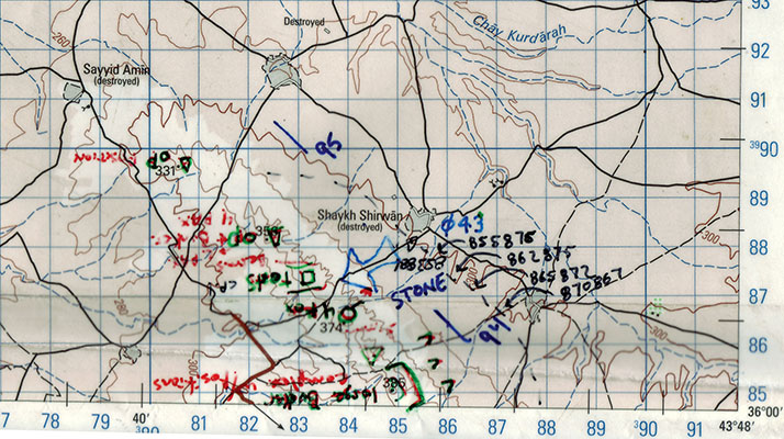 The Battle of Debecka Crossroads was a three-prong assault against Iraqi forces over Zurqah Ziraw Dagh (“Dog”) Ridge. Objective Stone was the westernmost objective, and required considerable CAS before it could be secured.