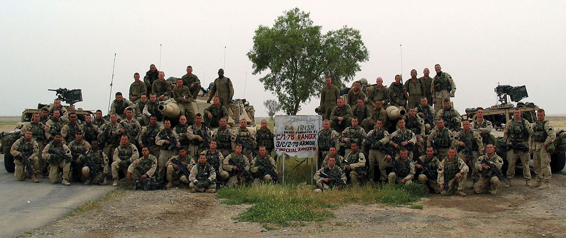 Soldiers from C/1/75th Rangers and C/2/70th Armor established a blocking position on Highway 1 north of Tikrit. The units proved that Armor and ARSOF could work together successfully.