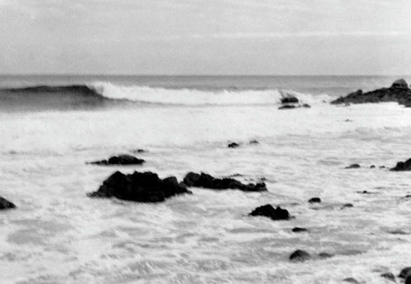 The rocky Burma coast proved to be an obstacle for landing the Detachment’s “W” Group. Lieutenant Colonel Eifler was injured when the surf bashed his head upon a rock such as these.