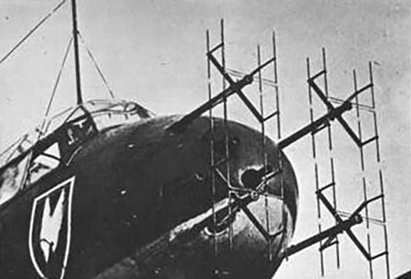 Nose of the JU88G night bomber bristled with antennas