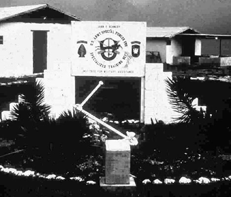 Cinder block buildings were the order of the day when the school was first established in Key West. The School initially used GP Medium tents for housing.