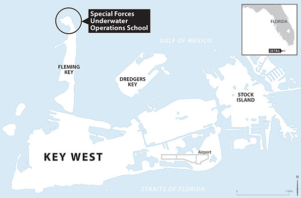 Map of Key West showing Fleming Key.