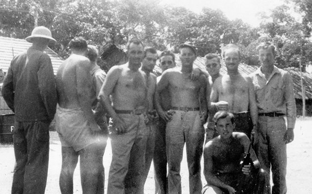 SO team members in China Bay. Private Ben Luck is kneeling at the right front.