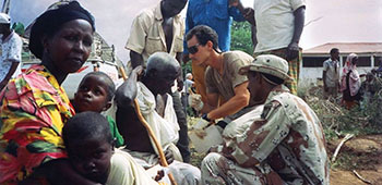 SF medic with MI interpreter during a MEDCAP.