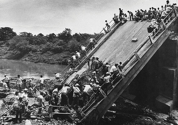 The Urbina Bridge in San Miguel was one of the last Lempa River bridges collapsed by the FMLN.