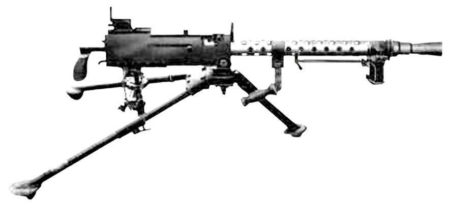 The WWII-era M-1919A6 light machinegun was capable of firing 600 rounds of .30 cal ammunition per minute.