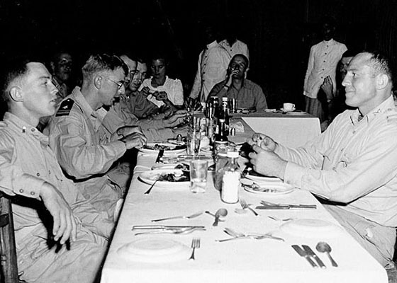 1LT Louis A. O’Jibway, on right, led the OG mission to Foul Island. A native American, he was known to many simply as “Jib.”