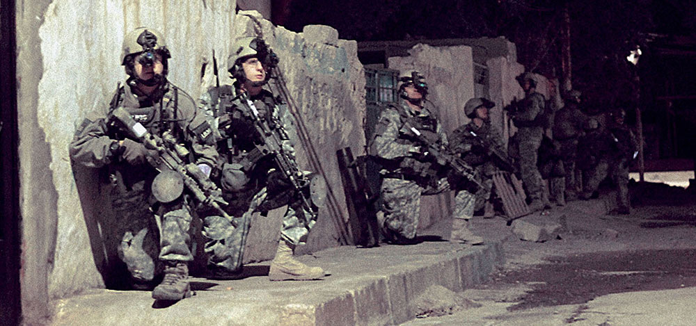Rangers of the 75th Ranger Regiment on patrol in Iraq. Today’s Army Rangers are the finest light infantry in the world.