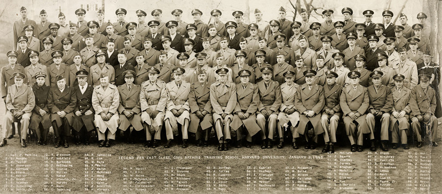 Second Far East Class, Civil Affairs Training School, Harvard University, January 2, 1945.