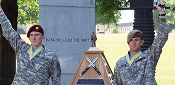 Sgt. Maj. Payne with his fellow teammate after winning the Best Ranger  Competition in 2012.