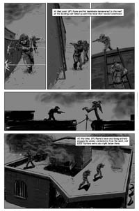 Page 7 of skech depiction of then-Sgt 1st Class Thomas P. Payne rescue.