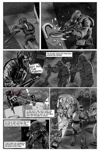 Page 14 of skech depiction of then-Sgt 1st Class Thomas P. Payne rescue.