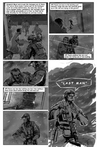 Page 16 of skech depiction of then-Sgt 1st Class Thomas P. Payne rescue.