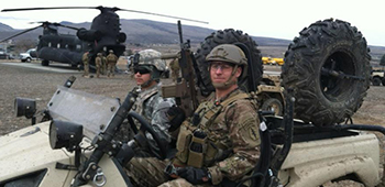 Then-Staff Sgt. Earl Plumlee, poses for a photo during pre-deployment training, 2013, Yakima, Wash.