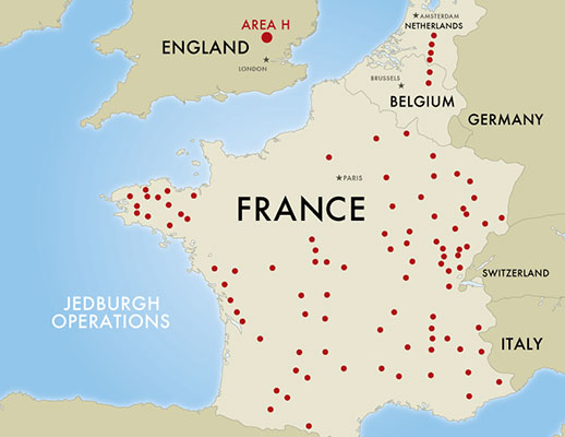 Map: Jedburgh Operations