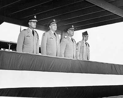 1957: Military parade (Fort Bragg?)